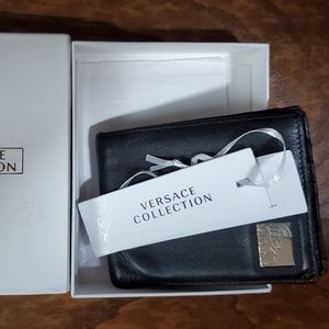 Used Black Versace Collection Wallet G Condition